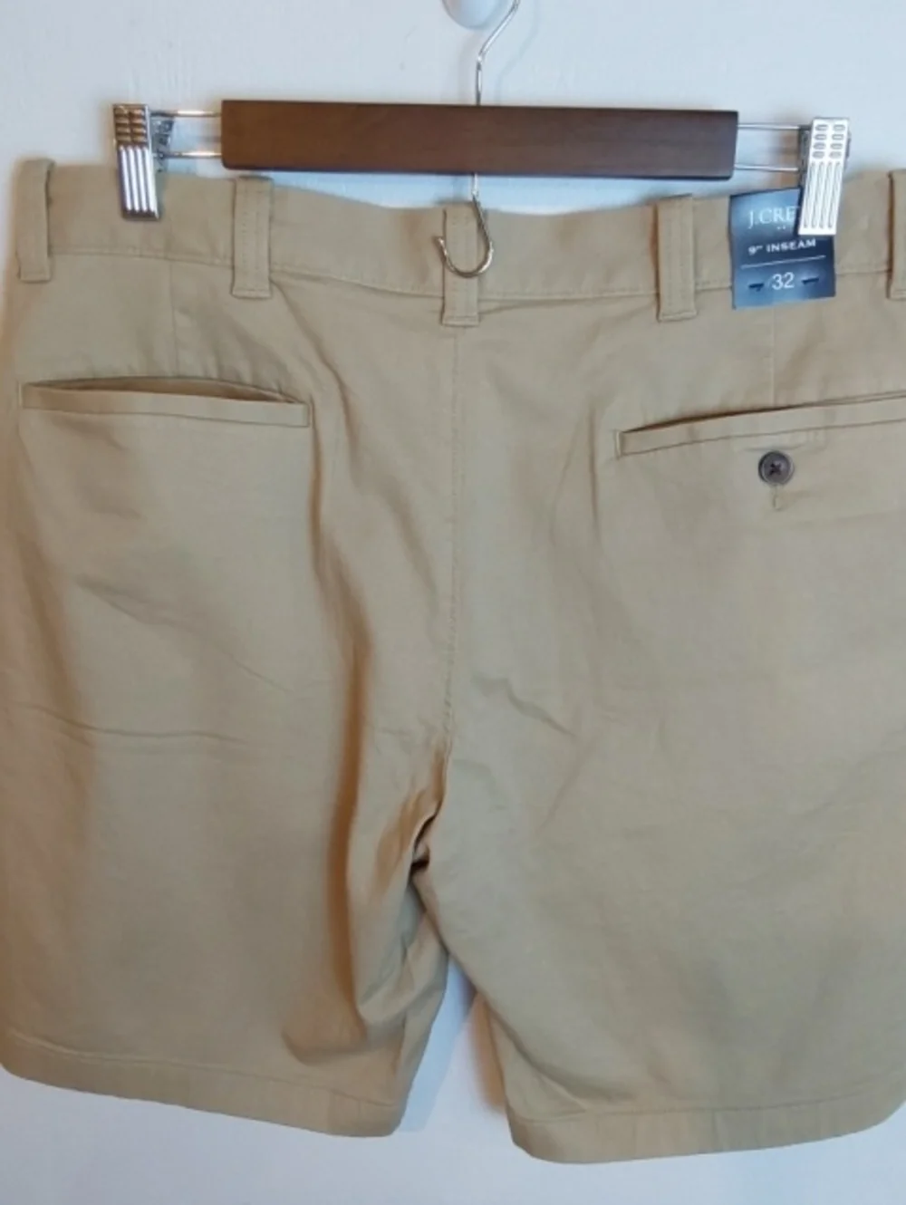 J. Crew|Men's Beige Khaki Chino Dress Shorts Pockets Neutral Preppy Campus Sz.32